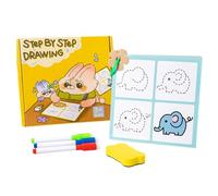 Libro di pratica di disegno interattivo per bambini per il controllo delle mani per allenamento passo dopo - Sviluppo delle abilità artistiche Strumento educativo per lo sviluppo dei bambini Controllo