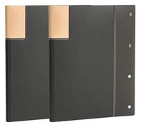 Libro di presentazione A3 Raccoglitore portfolio da 40 tasche con maniche trasparenti 2 pezzi Multicolor(Black)