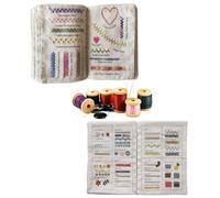 Libro di punti, ricamo in tessuto di lino, ricamo a punto, eleva le tue abilità di cucito, libro di cucito creativo Miini, modelli di cucito per principianti fai da te