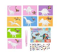 Libro di Puzzle con Adesivi - Kit Fai Da Te 3D Con Numeri | Kit per Collage con Adesivi 3D,Per Viaggi Scuola Casa come Attività Educativa e Creativa per Ragazzi e Ragazze con Soggetti Aereo Auto e