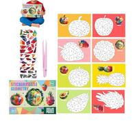 Libro di Puzzle con Adesivi | Kit per la Creazione di Collage | Gioco Creativo con Adesivi e Numeri - Per Casa, Scuola, Viaggio, Educativo Per Ragazzi E Ragazze, Aereo, Auto, Natale E Compleanno