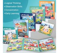 Libro di puzzle magnetici 3 in 1 per bambini - Temi di oceano, animali, dinosauri e veicoli | Giocattolo educativo da viaggio ispirato al metodo Montessori, gioco educativo per la scuola materna, rega