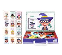 Libro Di Puzzle Magnetico,Giocattoli Educativi a Doppia Faccia - Puzzle Magnetico A Incastro - Per Bambini Feste Di Compleanno Uso Domestico Scuola Prescolare Scuola Viaggi Spiaggia