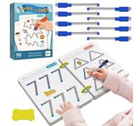 Libro di Ricalco per Bambini,Quaderno Didattico con Schede Cancellabili - Set di Libri per Esercizi di Scrittura di Alfabeto e Numeri,Per Sviluppo Cervello Training Cognitivo Coordinazione Mano