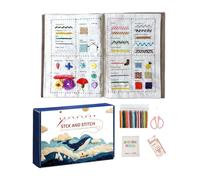 Libro Di Ricamo E Cucito- 20x12,5x5 Cm Kit Portatile Per Lavori Manuali Con Istruzioni Passo Passo | Libri Di Ricamo Per Principianti | Per Gli Amanti 'artigianato Uomini Donne Ragazzi Ragazze