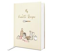 Libro di ricette con copertina rigida per scrivere le tue ricette, impermeabile, bianco con elegante copertina in verde salvia, rosa cipria e beige, organizer per ricette estetiche, regalo per chef
