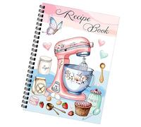 Libro di ricette in - Carta 14,8 x 21 cm Quaderno a da 100 fogli | Planner scritto a mano per cucinare e cuocere, preparazione dei pasti, principianti | Diario di cucina, Viaggi, Re