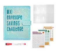 Libro di risparmio Raccoglitore di budget Libro di pianificazione, Raccoglitore di sfide per risparmiare denaro - Raccoglitore e libro della,Buste per contanti e spese Pianificatore di budget portati