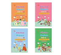 Libro di scrittura magico per bambini, cartelle di lavoro scanalate riutilizzabili per ufficio, quaderno magico scanalato, per imparare a scrivere bambini asilo scuola materna lettera di tracciamento