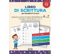 Libro di scrittura: v1-2 Imparare a scrivere le lettere dell'alfabeto dalla A alla Z | scrittura prima elementare | libro di attività per bambini 3-5 anni | viola
