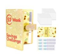 Libro Di Sfide Di Denaro: Raccoglitore Impermeabile Per Notebook Di Risparmio, Planner Compatto Di Bilancio Di Contanti, Pratico Di Tracciamento Settimanale, Piccolo Strumento Di Organizzazione