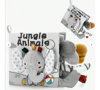 [Libro di stoffa interattivo 3D] Libro di stoffa durevole per bambini con coda 3D - Interattivo, resistente alla masticazione, produce suoni, promuove l'apprendimento precoce e lo sviluppo cognitivo -