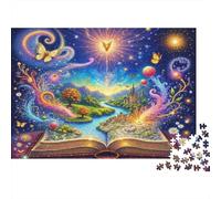 Libro di Storie Fantasy Magiche Puzzle per Adulti Puzzle 1000 Pezzi Cielo stellato da sogno Gioco di Puzzle 1000 Pezzi Carta Relax Famiglia Idea Regalo 52x38cm/1000pcs