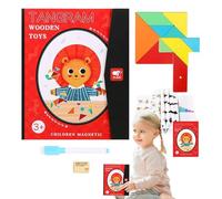Libro di Tangram, Libro di Tangram per bambini,Libro di magnetici | Giochi di viaggio per bambini in auto, aereo o da portare in ristoranti, Puzzle educativi