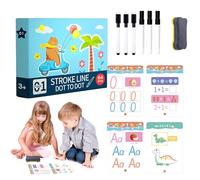 Libro di tracciamento, libro di controllo prescolare - cartella di lavoro riutilizzabile per scarabocchiare, libro educativo per pittura, attività di apprendimento di allenamento di controllo