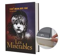 Libro di trasferimento di carta autentico sicuro per gioielli, denaro e contanti, cavo con scomparto nascosto, chiave e serratura a combinazione (chiave, Les Miserables)