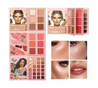 Libro di Trucco,36 Colori Impermeabile Design Magnetico a Libro,Palette di Trucco a 3 Strati a Forma di - per Donne Ragazze Viaggio Festa Bellezza