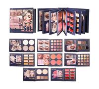 Libro di Trucco - Colore Per Labbra In Polvere Matte Shimmer A Lunga Durata | Libro Di Trucco Per Ombretti Altamente Pigmentati - Per Viso Occhi Labbra Compleanno San Capodanno e Feste