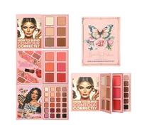 Libro di Trucco Illuminante a 36 Colori Duraturo e Pieghevole con Design a | Tavolozze Per Il Trucco A 3 Per Donne per Donne Ragazze Viaggi Serate