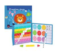 Libro didattico magnetico sulle frazioni per bambini - Set manipolativi di matematica Montessori con tessere frazionarie, giochi educativi sulle frazioni, strumento didattico per hall e homeschooling