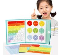 Libro dimostrativo delle frazioni magnetiche con tessere e dischi, set di puzzle didattici Montessori per bambini, giocattoli educativi matematici per classe e homeschooling