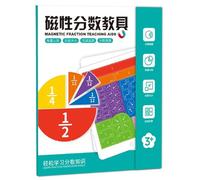 Libro dimostrativo delle frazioni magnetiche Piastrelle educative per le frazioni magnetiche Puzzle Apprendimento della manipolazione della matematica Strumenti didattici per la scuola a casa pe