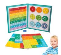 Libro Dimostrativo Magnetico Per Frazioni | Gioco Didattico Magnetico Per Apprendere Le Frazioni,Manipolativi Matematici Multifunzionali Per Scuola Ragazzi Ragazze