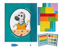 Libro dimostrativo sulle frazioni magnetiche, nuovi puzzle educativi di matematica manipolativa, abilità di apprendimento precoce della matematica(A)