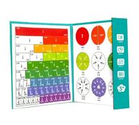 Libro dimostrativo sulle frazioni magnetiche Piastrelle educative per le frazioni magnetiche Puzzle che imparano manipolazion