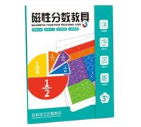 Libro dimostrativo sulle frazioni magnetiche Piastrelle educative per le frazioni magnetiche Puzzle Imparare manipolazioni matematiche per bambini 3+ PRODOTTI PER UFFICIO.