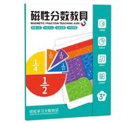 Libro dimostrativo sulle frazioni magnetiche Piastrelle educative per le frazioni magnetiche Puzzle che imparano manipolazioni matematiche per bambini 3+
