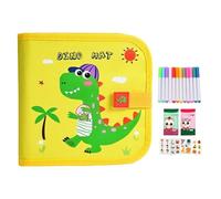 Libro Doodle riutilizzabile - Kit da colorare da viaggio con 12 penne | Blocco da disegno per bambini, set di attività di apprendimento per in auto, aereo, viaggio su strada, intrattenimento scol