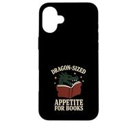 Libro Drago Fantasy Reader Accogliente Lettura Book Amante Custodia per iPhone 16 Plus