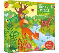 Libro e 3 puzzle: Il bosco