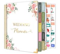 Libro e organizer per matrimoni, libro per la pianificazione del matrimonio | con 2 adesivi, liste di controllo, calendario per conto alla rovescia e tasca interna, 23,50 cm x 29 cm