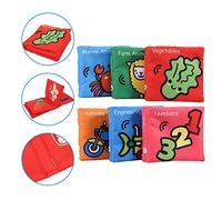 Libro Educativo in Stoffa per Neonati, Set da 6 Pezzi, Giocattolo Resistente all'Usura, per L'apprendimento del Bambino, Sviluppo del Cervello Manuale, Educazione Precoce, Comunicazione