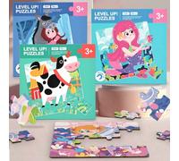 Libro educativo, puzzle magnetico per bambini, giocattolo puzzle per bambini, giocattolo puzzle di apprendimento Montessori per la prescuola (adatto per bambini e bambine) La Sirenetta - 239,Animali -