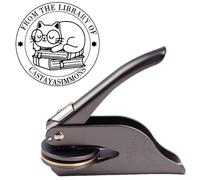 Libro Embosser Personalizzato Timbro Personalizzato Biblioteca Libro Embosser Sigillo Timbro - Timbro a Secco Personalizzabile - Timbro a Secco Ex Libris Personalizzato
