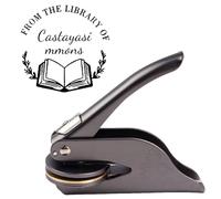 Libro Embosser Personalizzato Timbro Personalizzato Biblioteca Libro Embosser Sigillo Timbro - Timbro a Secco Personalizzabile - Timbro a Secco Ex Libris Personalizzato