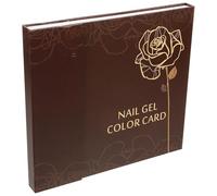Libro Espositore Unghie 120 Spazi Abs, Colori Caffè per Gel | Design a Libro Chiusura Facile, Supporto da Tavolo, per Consulto Clienti e Scelta Rapida