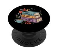 Libro fantasy drammatico sulla tragedia Stack Coffee Lover PopSockets PopGrip Adesivo