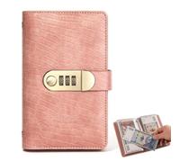 Libro for la sfida del risparmio di denaro con busta da 100 pagine | Libretto con chiusura a chiave for la raccolta di banconote, Libro Para Ahorrar Dinero, Buste(Pink)