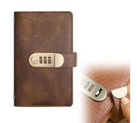 Libro for la sfida del risparmio di denaro con busta da 100 pagine | Libretto con chiusura a chiave for la raccolta di banconote, Libro Para Ahorrar Dinero, Buste(Dark Brown)