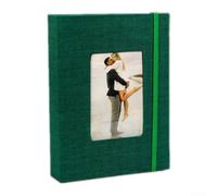 Libro fotografico in plastica e lino, 5 x 7 cm, copertina in plastica e | Robusto mix di plastica e lino, protegge i ricordi a lungo termine, look classico, ideale per scrivania o per esporre