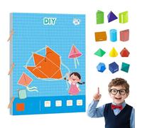 Libro Geometria 3D con Corda - 15 Modelli DIY per Bambini, Giocattolo Educativo Matematica e Forme Geometriche, Apprendimento Spaziale e Volume con Video, Regalo Montessori Scuola Primaria