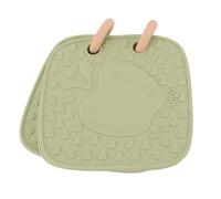 Libro Giocattolo in Silicone per Bambini con Modello di Frutta, Morbido Aiuto per L'apprendimento del Bagnetto su Due Lati per 0-6 Anni, Realizzato in Silicone Resistente 5,1" (Verde pisello)