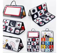 Libro giocattolo in tessuto bianco e nero, bianco e rosso, giocattolo interattivo genitore-figlio, può coltivare la capacità di riconoscimento delle forme e l'identificazione dei colori nei bambini Li