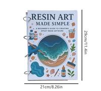 Libro guida artistica in resina, manuale illustrato passo dopo passo, 20 x 29 cm, quaderno a colori, manuale creativo di artigianato, ideale per artisti, principianti, progetti, creatività