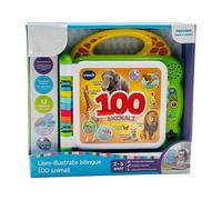 Libro Illustrato Bilingue 100 Animali - Libro Educativo Interattivo per Bambini 2-5 Anni, Gioco Parlante con Suoni, Musica e Animali, Italiano/Inglese