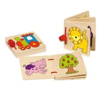 Libro illustrato in legno per bambini